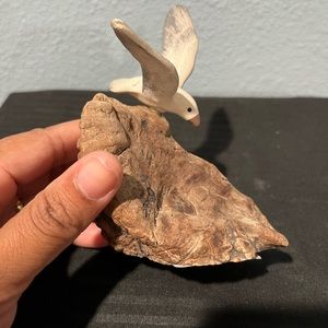 Vintage Cardee West Driftwood
Sculpture with Bisque Seagull..